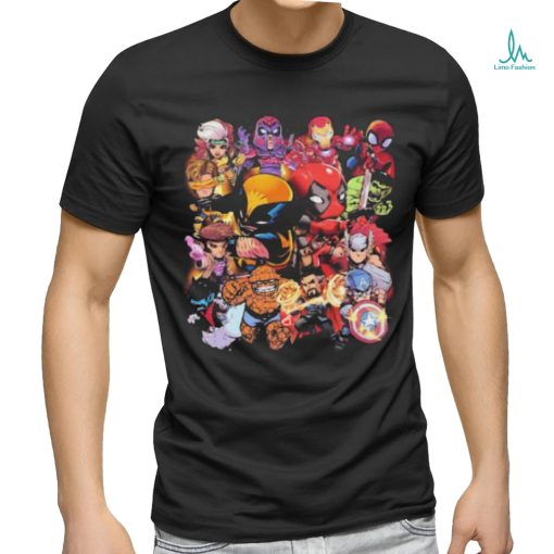 Marvel Studios Chibi Characters X Deadpool Wolverine Shirt