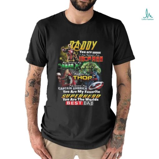 Marvel Superhero Daddy Is Smart As Iron Man Love 2024 T shirt