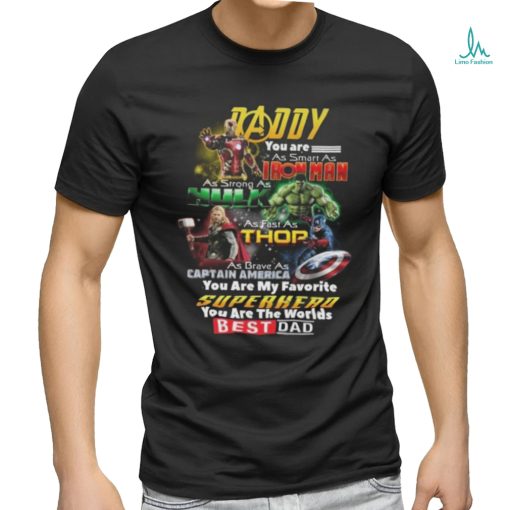 Marvel Superhero Daddy Is Smart As Iron Man Love 2024 T shirt