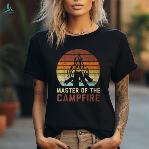 Master Of The Campfire Sunset Retro Bonfire Camping Camper Unisex T Shirt