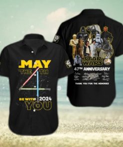 May The 4th Be With You 2024 Star Wars 47th Anniversary Thank You For The Memories Hawaiian Shirt