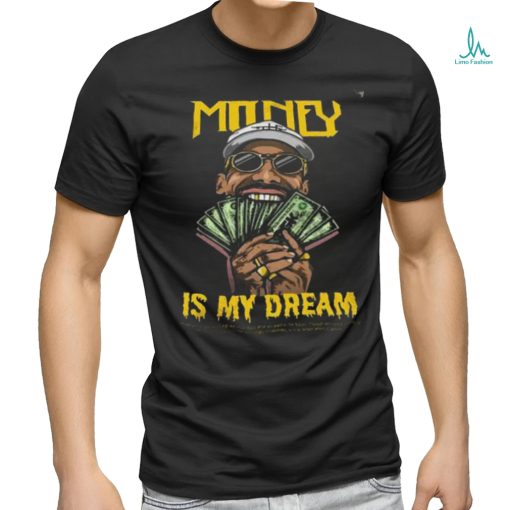 Men Big Print Money in my mind Black Printed TShirt