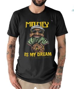 Men Big Print Money in my mind Black Printed TShirt