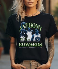 Men’s Fanatics Branded Anthony Edwards Black Minnesota Timberwolves Retro ’90s T Shirt