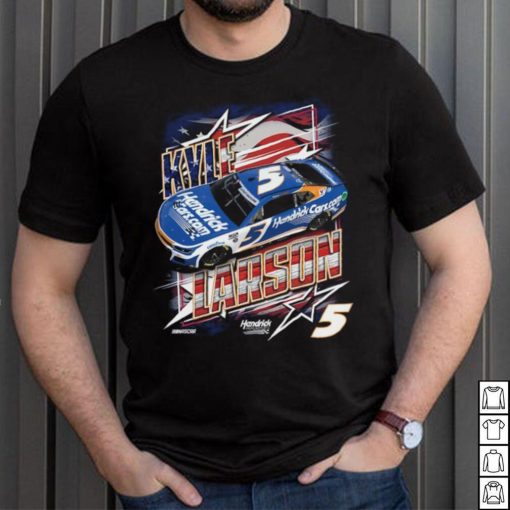Men’s Kyle Larson Hendrick Motorsports Team Collection Navy Hendrickcars.com Patriotic Car T Shirt