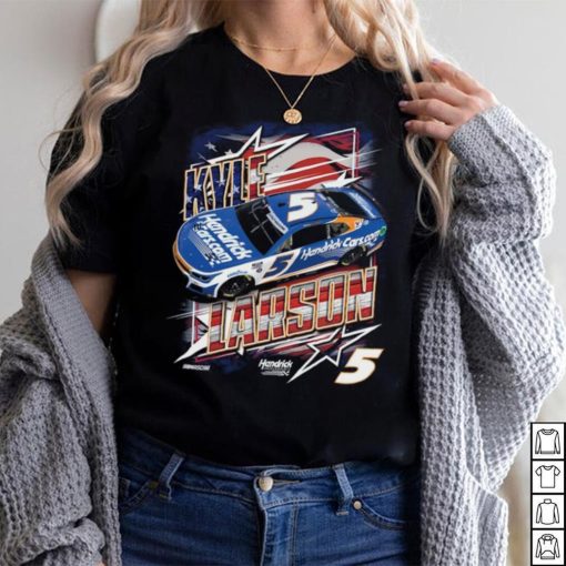 Men’s Kyle Larson Hendrick Motorsports Team Collection Navy Hendrickcars.com Patriotic Car T Shirt