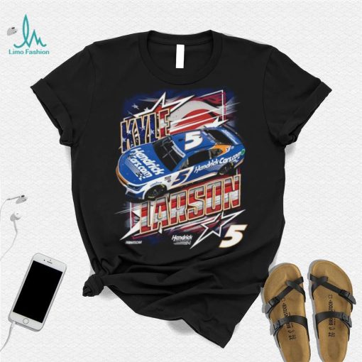 Men’s Kyle Larson Hendrick Motorsports Team Collection Navy Hendrickcars.com Patriotic Car T Shirt