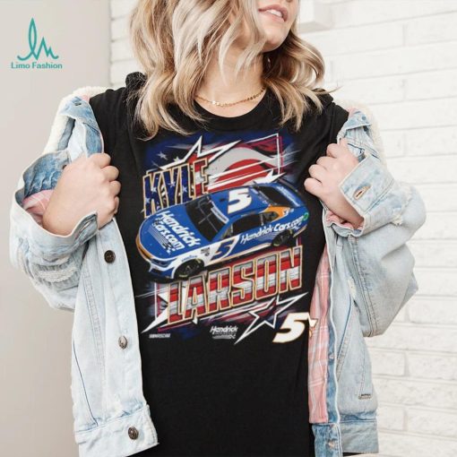 Men’s Kyle Larson Hendrick Motorsports Team Collection Navy Hendrickcars.com Patriotic Car T Shirt