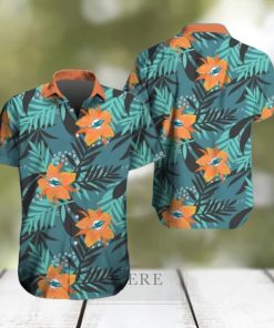 Miami Dolphins Hawaiian Tracksuit Floral Outfits Button Down Shirt Beach Shorts