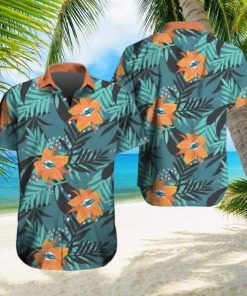 Miami Dolphins Hawaiian Tracksuit Floral Outfits Button Down Shirt Beach Shorts