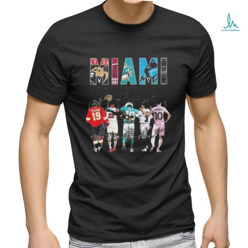 Miami Dolphins Miami Heat Miami Marlins Inter Miami Florida Panthers City Signatures 2024 T Shirt