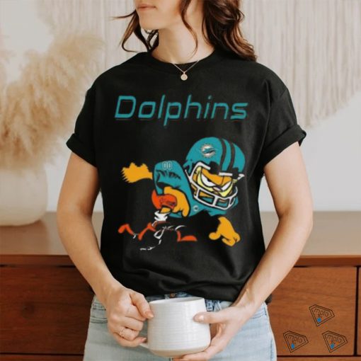 Miami dolphins garfield cat grumpy football player shirt