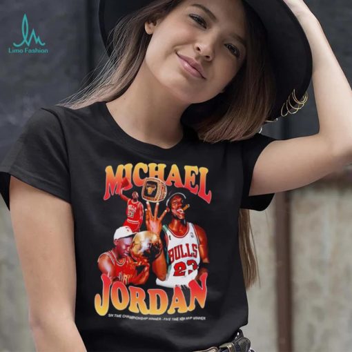 Michael Jordan ring Chicago Bulls six time championship winner five time NBA MVP winner shirt