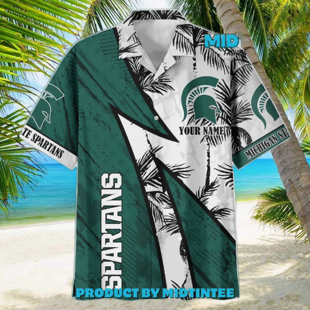 Michigan State Spartans Personalized Hawaiian Shirt Trending Summer Michigan State Spartans Personalized Hawaiian Shirt Trending Summer