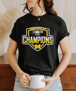 Michigan wolverines blue 84 2024 big ten softball conference tournament champions locker room shirt