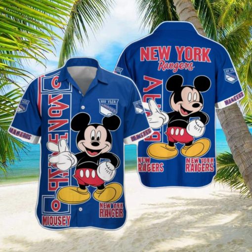 Mickey Mouse New York Rangers NHL Hawaiian Shirt Aloha Gifts