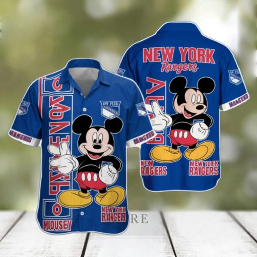 Mickey Mouse New York Rangers NHL Hawaiian Shirt Aloha Gifts