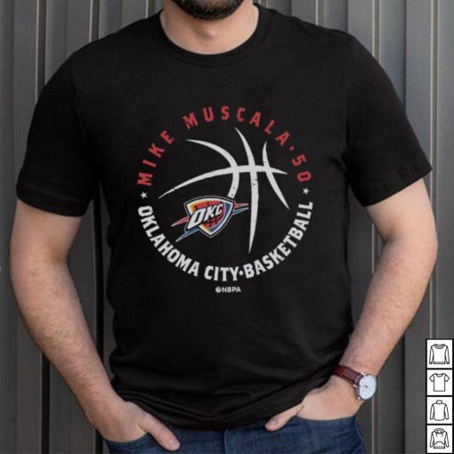 Mike Muscala Oklahoma City Thunder Player Ball WHT Shirt