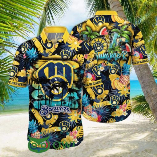 Milwaukee Brewers MLB Hawaiian Shirt Warm Days Aloha Shirt