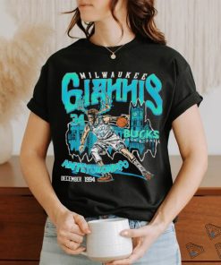 Milwaukee Bucks Giannis Antetokounmpo December 1994 basketball skeleton shirt