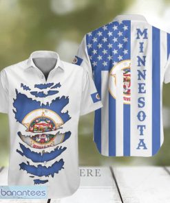 Minnesota Hawaiian Shirt Honor Flag State Of Minnesota Clothing Patriotic Apparel Unique