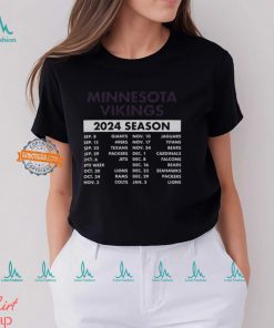 Minnesota Vikings Complete Schedule 2024 Shirt
