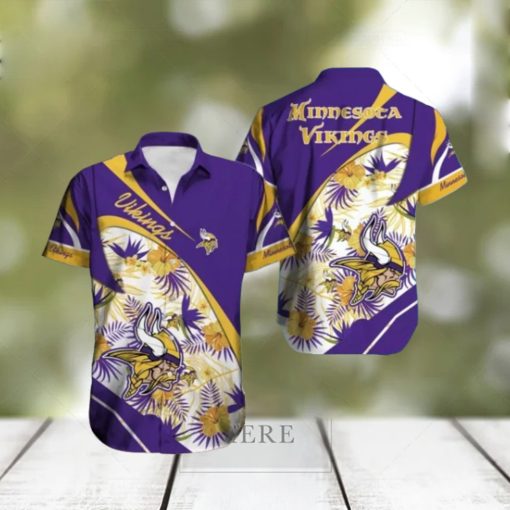 Minnesota Vikings Hawaiian Tracksuit Button Down Shirt Beach Shorts Swim Trunks