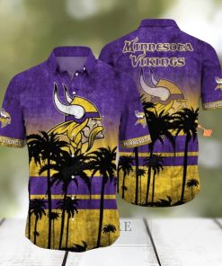 Minnesota Vikings Men's Summer Beach Hawaiian Shirt Casual Board Shorts Suit