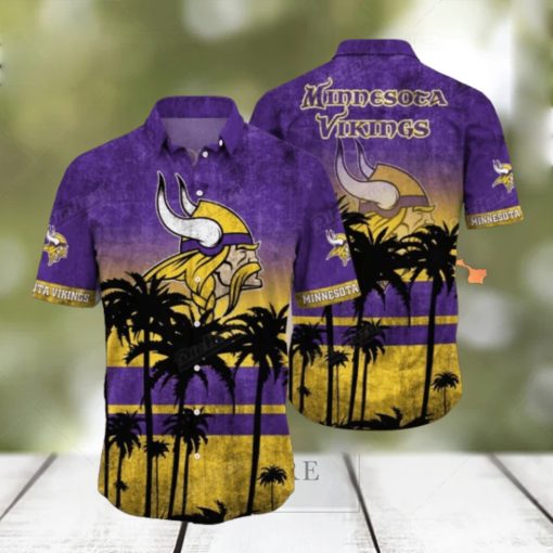 Minnesota Vikings Men’s Summer Beach Hawaiian Shirt Casual Board Shorts Suit