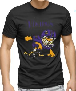 Minnesota vikings garfield cat grumpy football player shirt