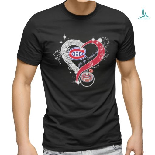 Montreal Canadiens Heart Diamonds Let’s Go Canadiens Shirt