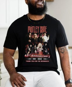 Motley Crae 42th Anniversary 1981 2023 Thank You For The Memorie Shirt