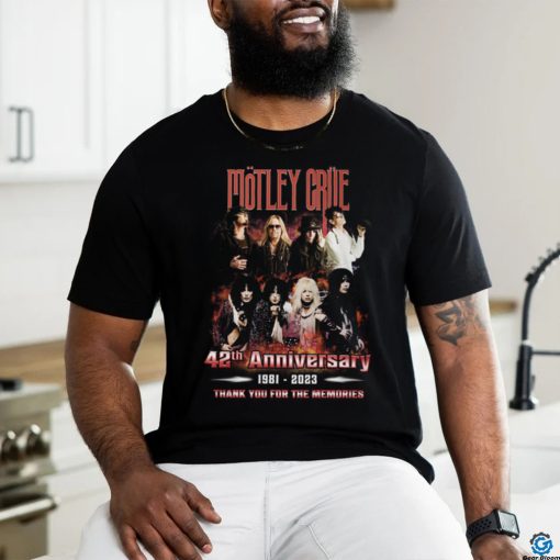 Motley Crae 42th Anniversary 1981 2023 Thank You For The Memorie Shirt