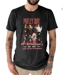 Motley Crae 42th Anniversary 1981 2023 Thank You For The Memorie Shirt