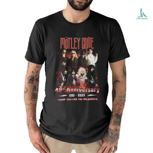 Motley Crae 42th Anniversary 1981 2023 Thank You For The Memorie Shirt