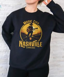 Music City Nashville Tennessee Vintage Guitar Country Music T Shirt