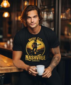 Music City Nashville Tennessee Vintage Guitar Country Music T Shirt