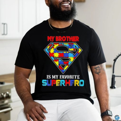 My Brother Is My Favorite Superhero Autism Awareness Shirt