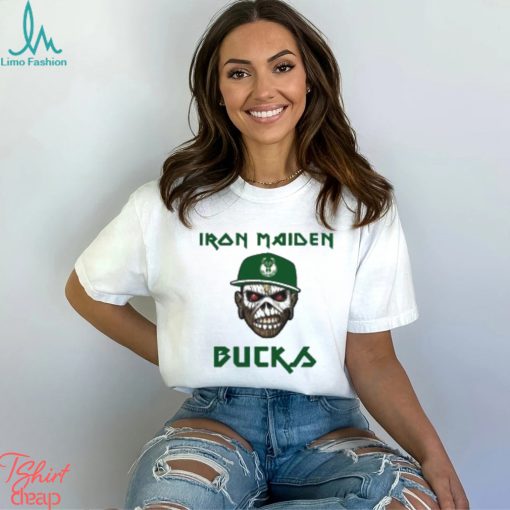 NBA Milwaukee Bucks Iron Maiden Rock Band T Shirt