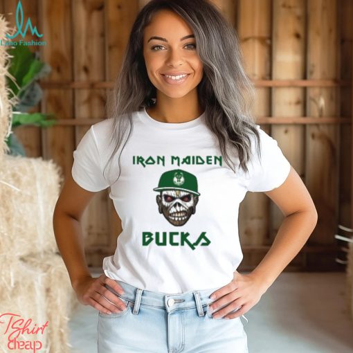 NBA Milwaukee Bucks Iron Maiden Rock Band T Shirt