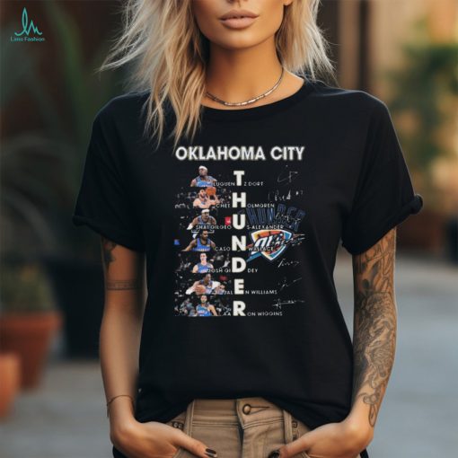 NBA Playoffs Oklahoma City Thunder Team Players 2024 Signatures Shirt