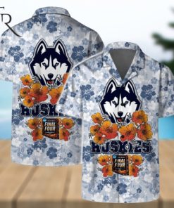 NCAA Final Four Uconn Huskies Logo Team And Pattern Hawaiian Set
