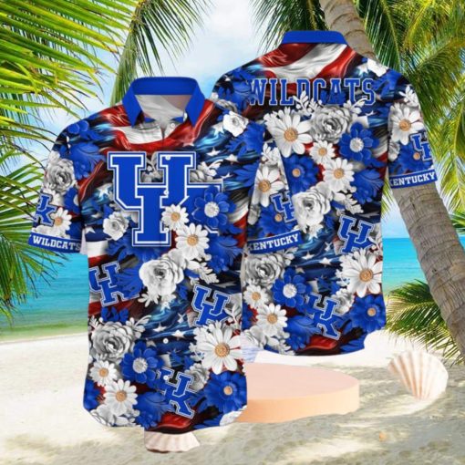 NCAA Kentucky Wildcats Design Logo Gift For Fan Independence Day Hawaii Shirt Full Over Print