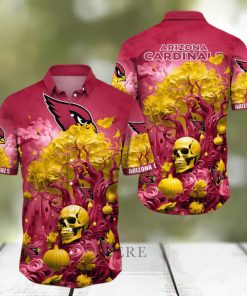 NFL Arizona Cardinals Halloween Skull Pumpkin Hawaiian Shirt