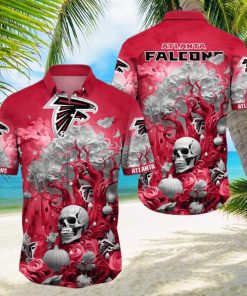 NFL Atlanta Falcons Halloween Skull Pumpkin Hawaiian Shirt