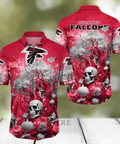 NFL Atlanta Falcons Halloween Skull Pumpkin Hawaiian Shirt