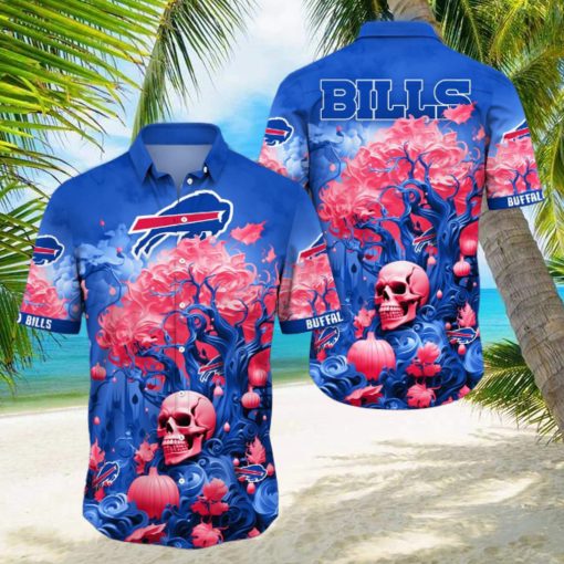 NFL Buffalo Bills Halloween Skull Pumpkin Hawaiian Shirt