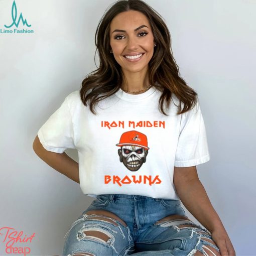 NFL Cleveland Browns Iron Maiden Rock Band Music T Shirt