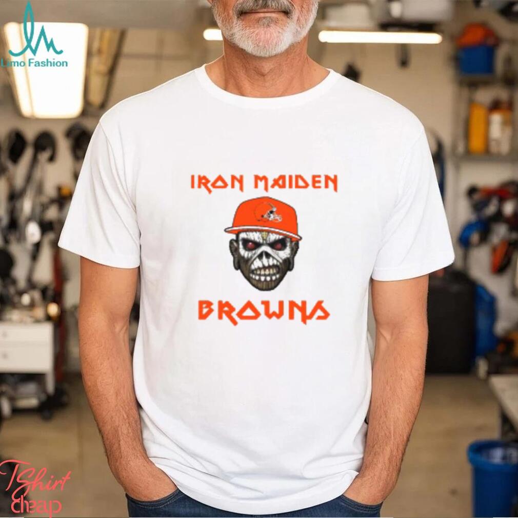 NFL Cleveland Browns Iron Maiden Rock Band Music T Shirt NFL Cleveland Browns Iron Maiden Rock Band Music T Shirt