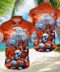 NFL Denver Broncos Halloween Skull Pumpkin Hawaiian Shirt
